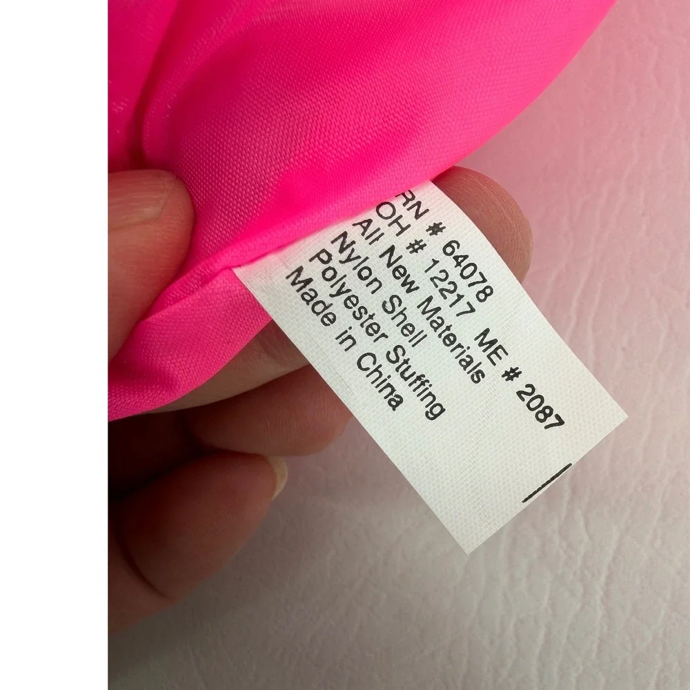 Vintage Nylon Telephone Pillow Kids Neon Pink Blue Rotary Dial Toy Plush New